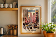 Vintage Travel Poster New York, a Decorative Illustration by elfy creative (Thumbnail 1 of 4)