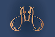 Elegant AM logo ornament, a Branding & Logo Template by Alexandra De Angelis (Thumbnail 4 of 4)