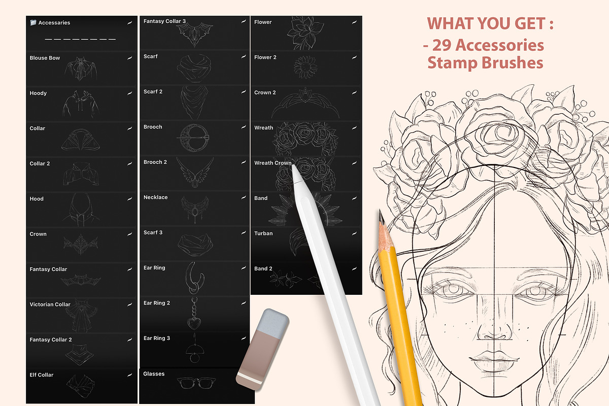 PROCREATE PORTRAIT CREATOR TOOLKIT, a Brush Add-On by AlexandraArt (Photo 6 of 14)