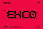 Excofles – Modern Mecha Display Font, a Sans Serif Font by Drizy (Thumbnail 3 of 10)