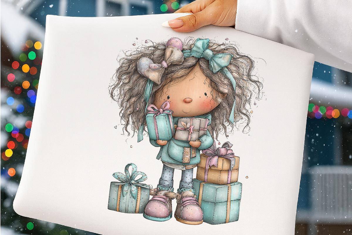 Whimsical birthday girl clipart, an Illustration by SinaCreation (Photo 6 of 11)