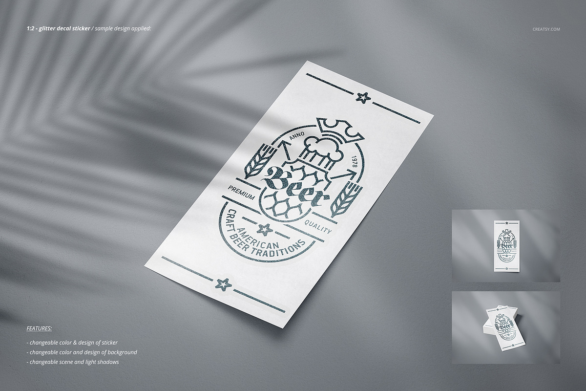 Decals Stickers Mockup Set, a Merchandise Mockup by creatsy5 (Photo 20 of 24)