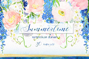 Summertime watercolor flowers, a Texture Illustration by LABFcreations (Thumbnail 4 of 9)