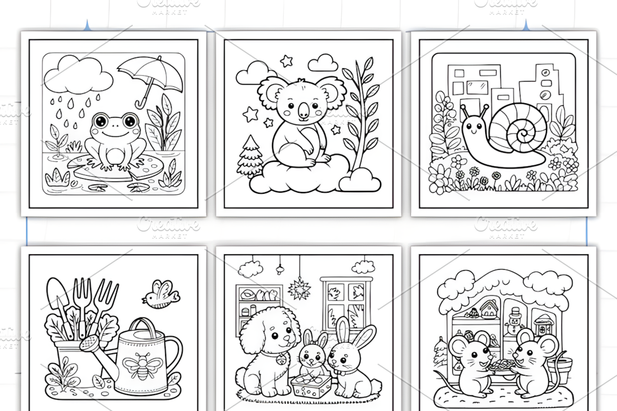 Cozy Routine Coloring Pages for Kids, a Decorative Illustration by Ink Gallery (Photo 9 of 9)