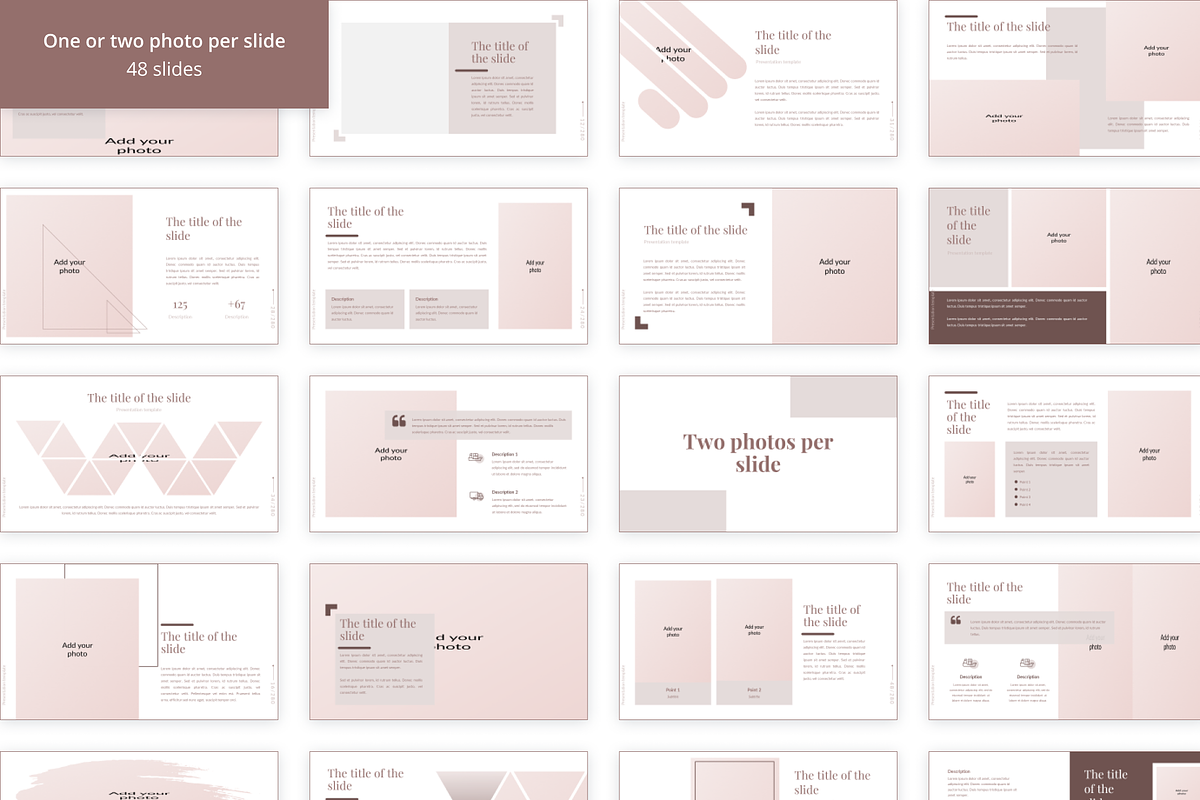 Beige presentation template, a Presentation Template by KaluginaWEB (Photo 2 of 10)