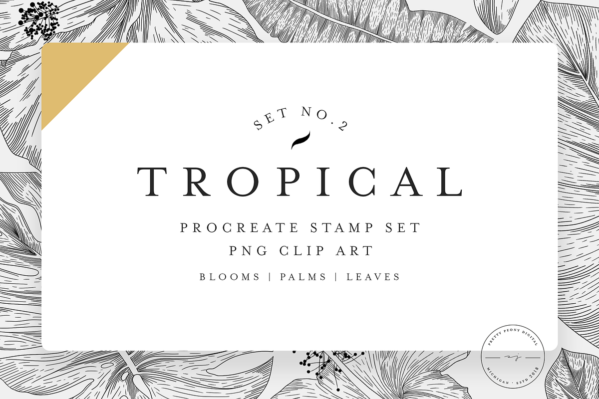 20 Tropical Stamps for Procreate V2, a Brush Add-On by SorrDesign (Photo 1 of 5)