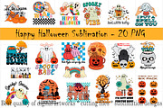 Happy Halloween Sublimation Design, a Decorative Illustration by DiamondShop (Thumbnail 1 of 21)
