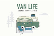 Van Life 2, an Illustration by the cabin supply co (Thumbnail 1 of 3)