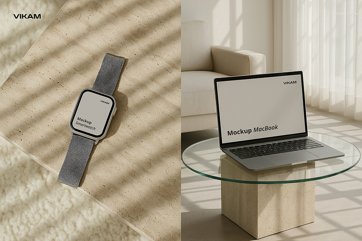 Modern Minimalist Mockup Bundle, a Mockup by Vikam Media (Photo 3 of 5)