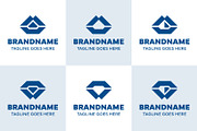 Letter W or M Diamond Logo Set, a Branding & Logo Template by Pray Art Design Studio (Thumbnail 1 of 2)