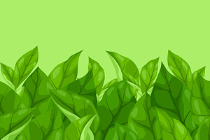 Pattern with leaves., an Illustration by incomible