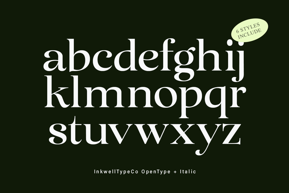 Avenza | 6 style Romantic serif, a Serif Font by InkwellTypeCo (Photo 12 of 22)