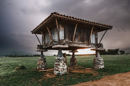 Hórreo, a traditional granary typica, an Architecture Photo by Perpis