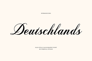 Deutschlands – Old Style Calligraphy, a Script Font by Fikryal Studio