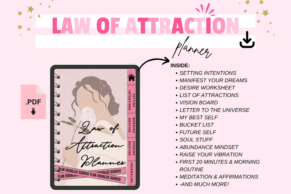 Law of Attraction Planner, a Templates & Theme by bellaROSEworkshop (Photo 7 of 10)