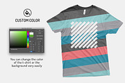 Mens Short Sleeve T-shirt Mockups, a Shirt Mockup by GraphicHero (Thumbnail 3 of 6)