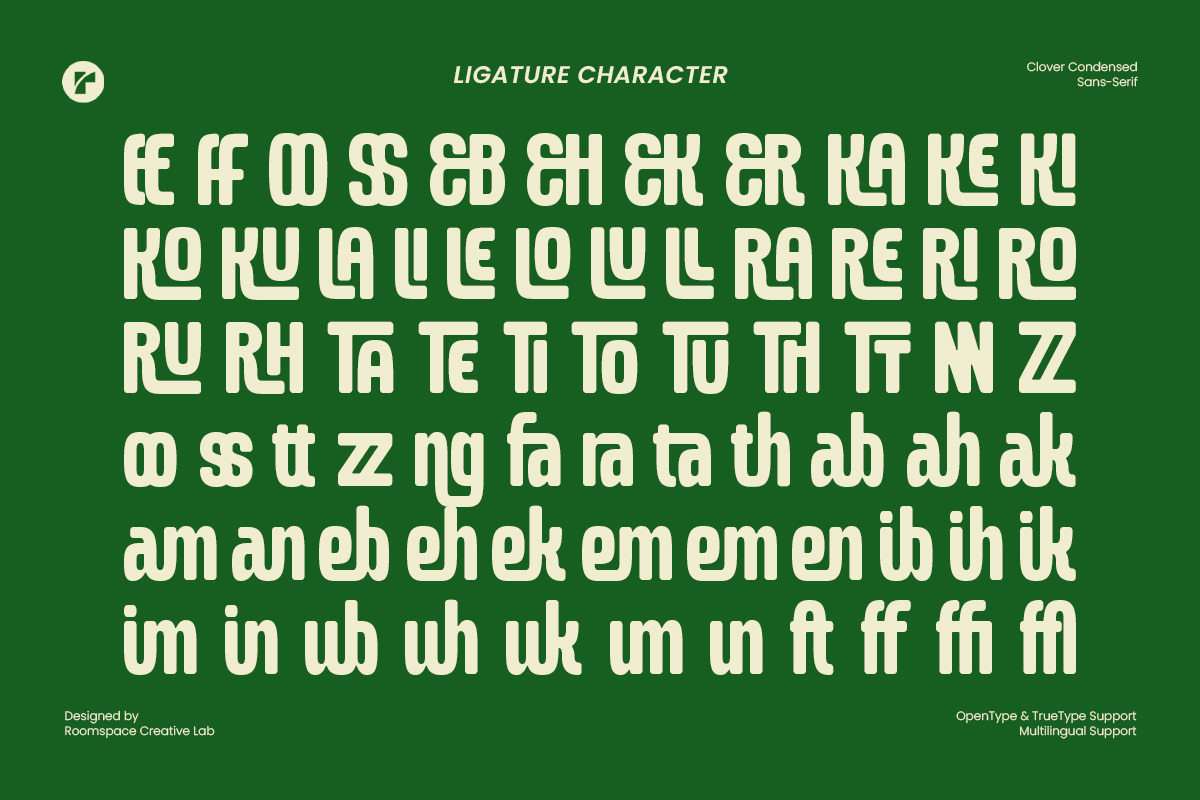 Clover Condensed  - Elegant Modern, a Sans Serif Font by roomspace creative lab (Photo 11 of 12)