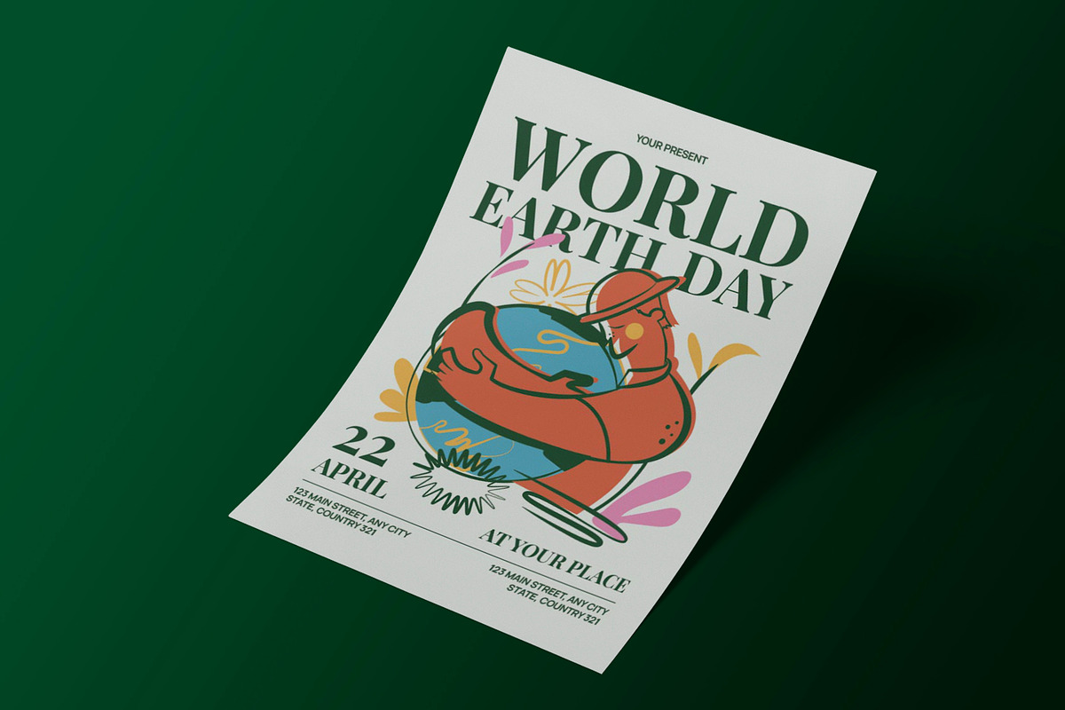 White Earth Day Flyer, a Flyer Template by Neermana (Photo 2 of 4)