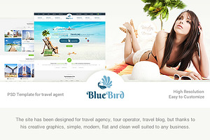 Blue Bird - Tours & Travel PSD Templ