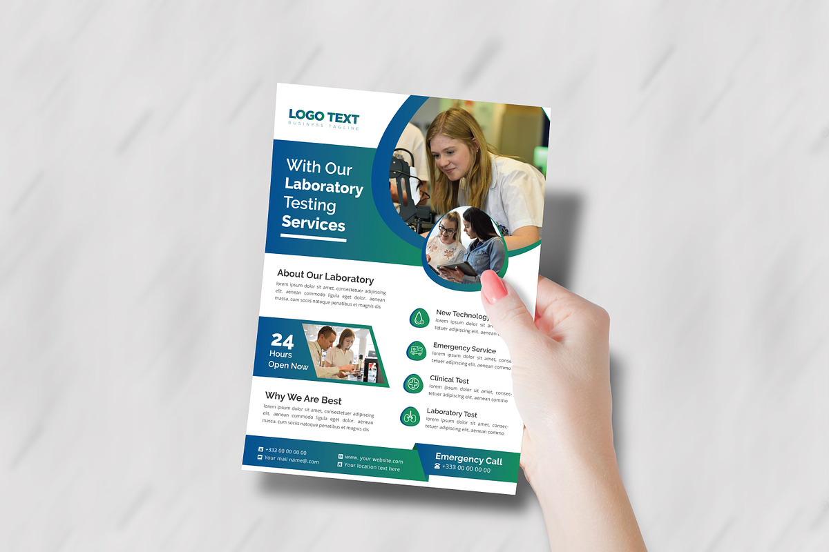 Medical Laboratory Flyer Template, a Flyer Template by MRI STUDIO (Photo 2 of 4)