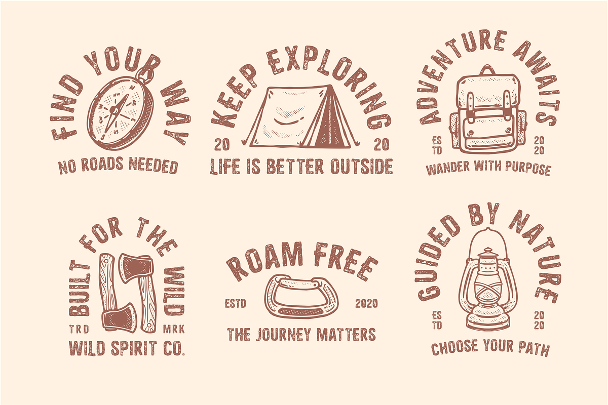 Vintage Outdoor Camping Clipart Set, an Object Graphic by MovinkGraphicStudio (Photo 3 of 3)