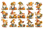 Whimsical Harvest Gnomes Clipart, a Seasonal Illustration by Nicolle's Colorful Art (Thumbnail 2 of 5)