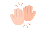 High Five Flat Icon, a Duotone Icon by Pexelpy (Thumbnail 1 of 2)