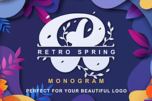 Retro Spring - Monogram