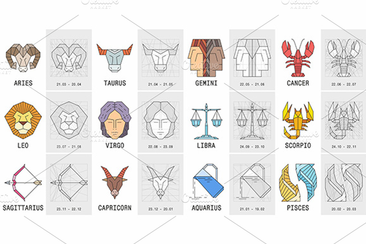 Zodiac signs, a Graphic by Volyk (Photo 4 of 16)