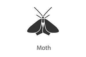 Moth Glyph Icon