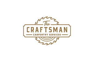 Vintage Craftsman Carpentry Logo