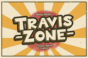 Travis Zone - Playful Display Font, a Sans Serif Font by StringLabs (Thumbnail 1 of 15)