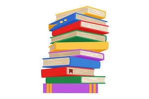 High book stacks or pile, an Object Illustration by Things for designers