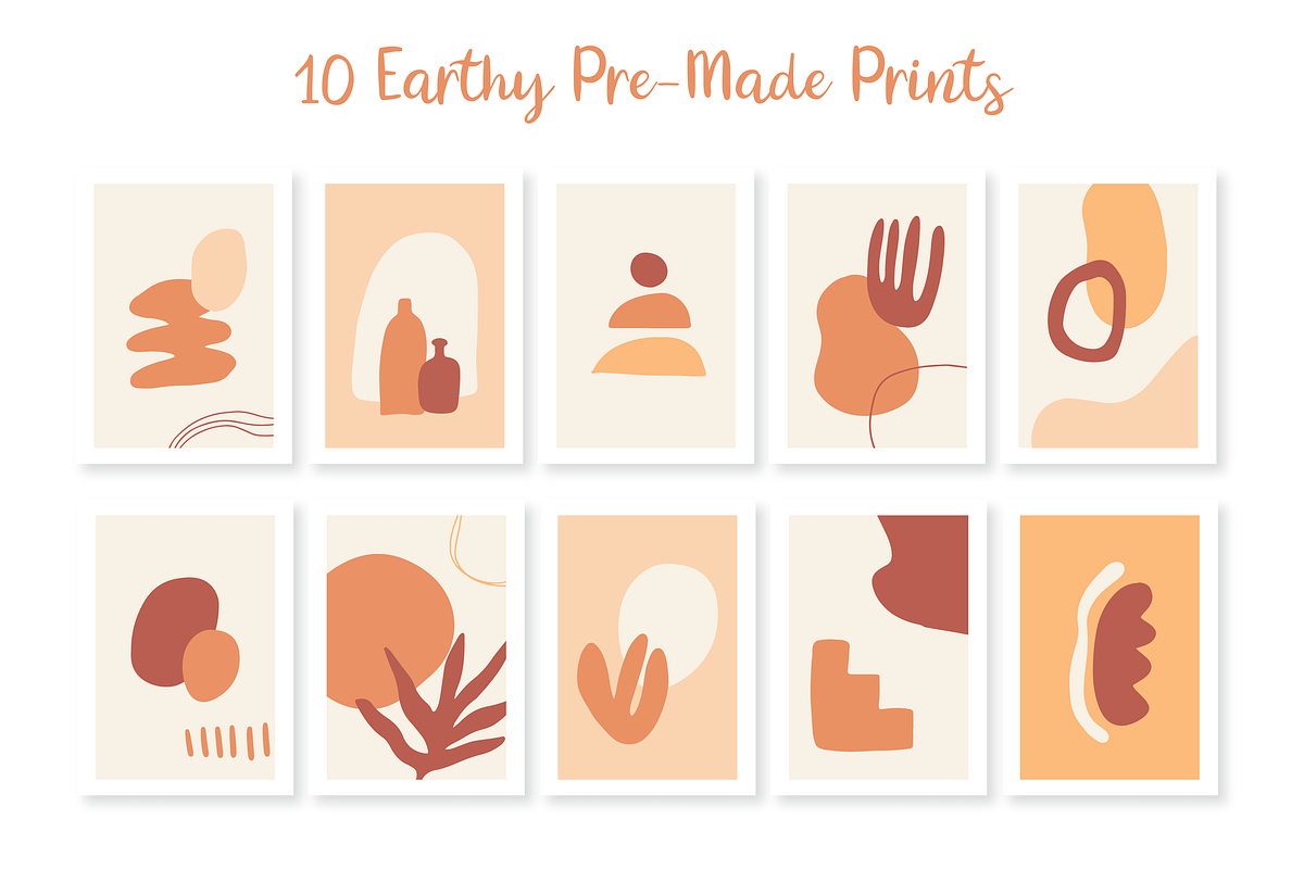 The Earthy Hand Drawn Bundle, a Work Illustration by thetrendytemplate (Photo 8 of 12)