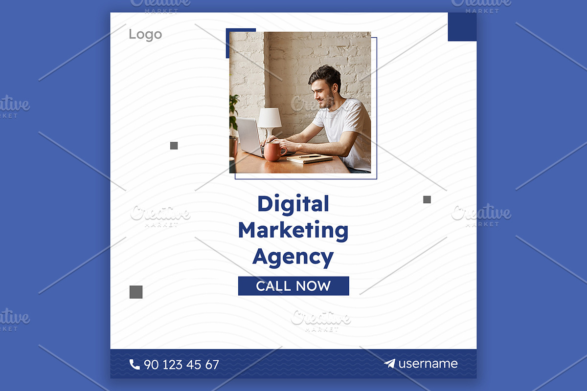 Social media template for digital ag, a Social Media Template by Ravshanov Studio