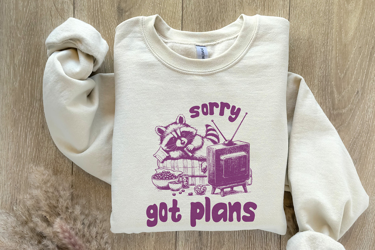 Sorry Got Plans, Funny Raccoon, an Illustration by SharpMarketplace (Photo 8 of 9)