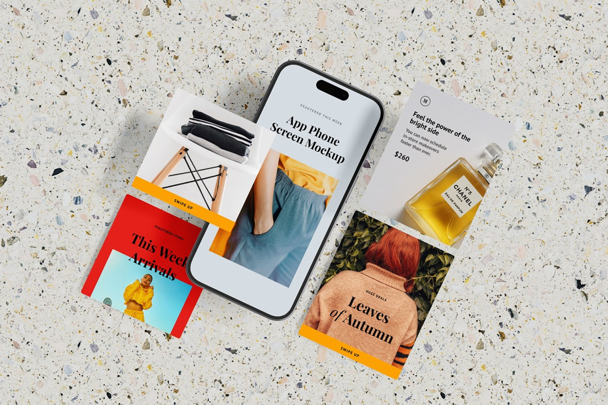 App Phone Screen Mockup Scene, an iPhone Mockup by Cutna Studio (Photo 8 of 12)