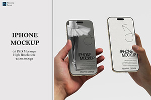 iPhone App Display Mockup in Hand