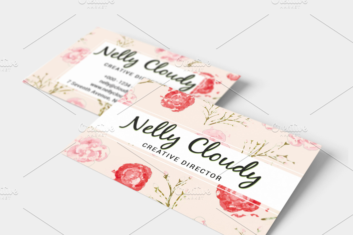 Watercolor Creative Business Card, a Business Card Template by land art (Photo 1 of 10)