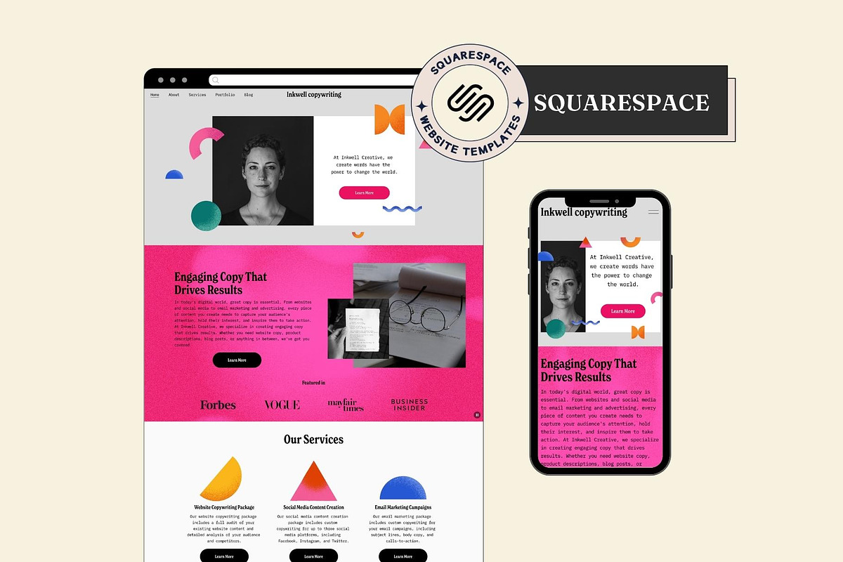 Squarespace website template, a Squarespace Template by Ciel Lumiere (Photo 2 of 11)