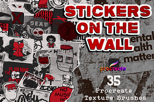 35 Wall Stickers Texture Brushes