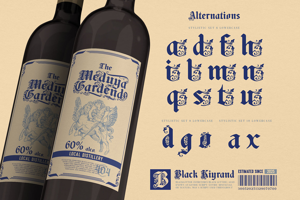 Black Kiyrand Typeface, a Blackletter Font by alit design (Photo 16 of 17)
