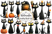 Quirky Halloween Black Cat Clipart, an Illustration by OK Design (Thumbnail 1 of 5)
