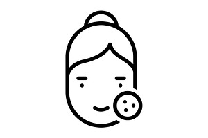 Skin dermis black icon, an Outline Icon by Creative priyanka