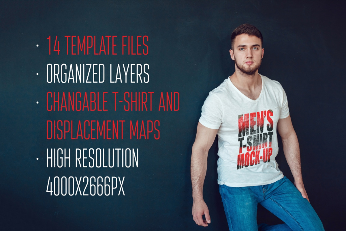 Men's T-Shirt Mock-Up, a Shirt Mockup by Freeman Studio (Photo 2 of 20)