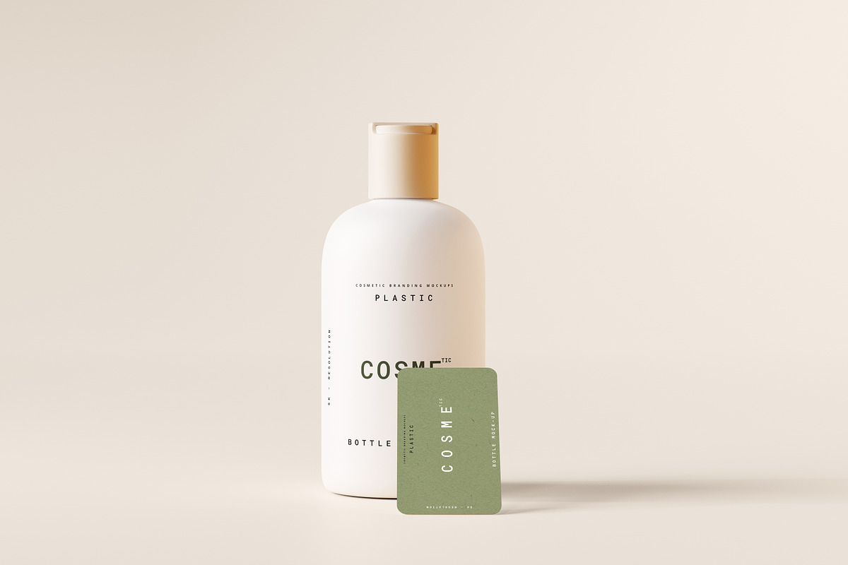 Disc Top-Cap Cosmetic Bottle Mockups, a Cups & Container Mockup by pmvch (Photo 4 of 15)