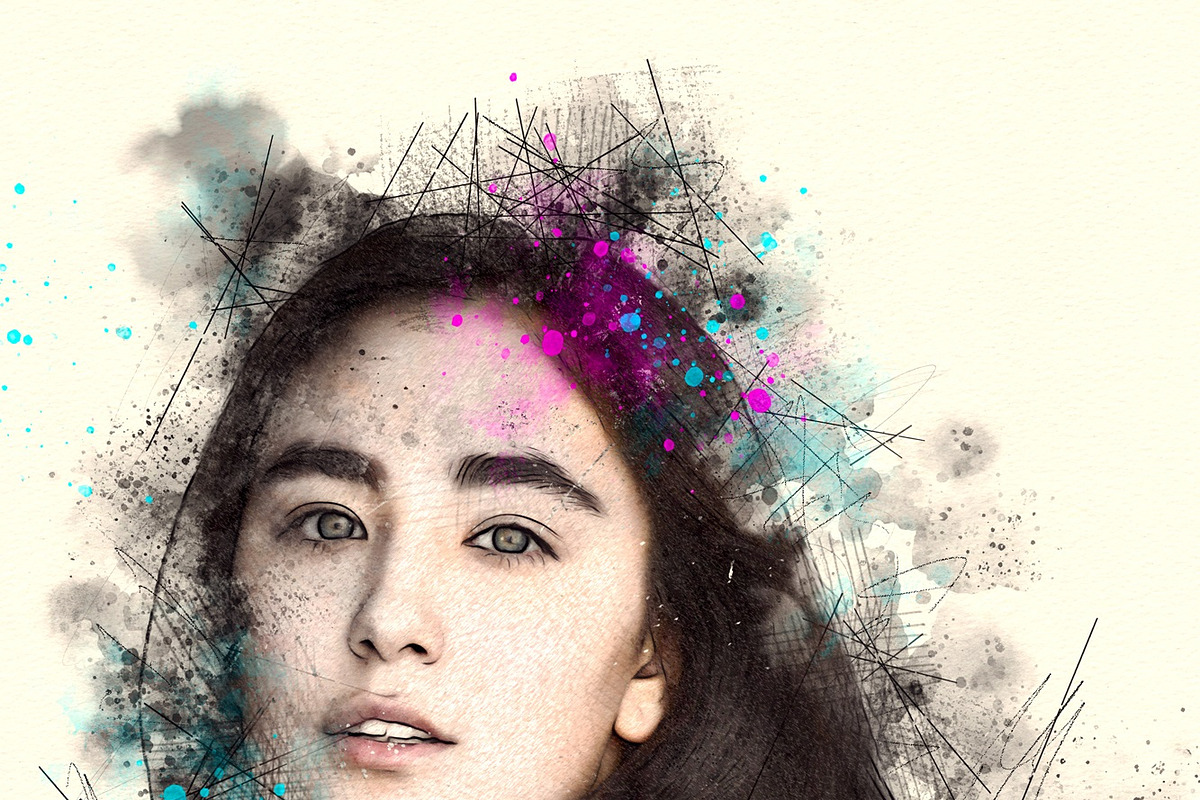 Sketch Art Photo Effect Mockup PSD, a Brushes & More by zahidhossainalif (Photo 14 of 18)