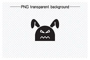 Annoyed and Nervous Rabbit Emoji, an Animal Illustration by Designfour (Thumbnail 3 of 7)