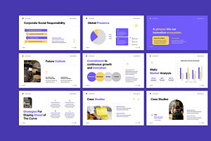 Purple Company Profile Google Slides