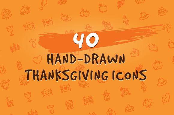 40 Hand Drawn Thanksgiving Icons
